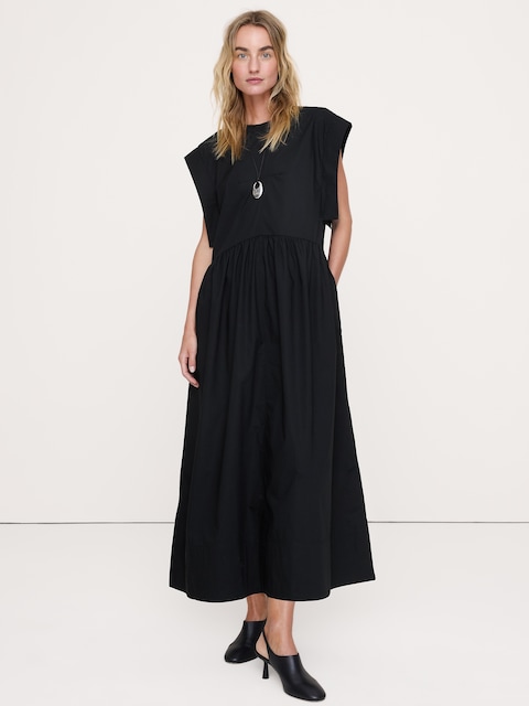 Cotton Poplin Maxi Dress