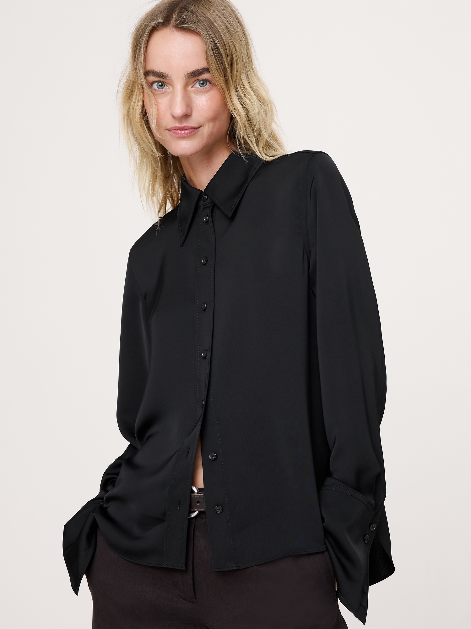 Relaxed Crepe Shirt - thumbnail 7