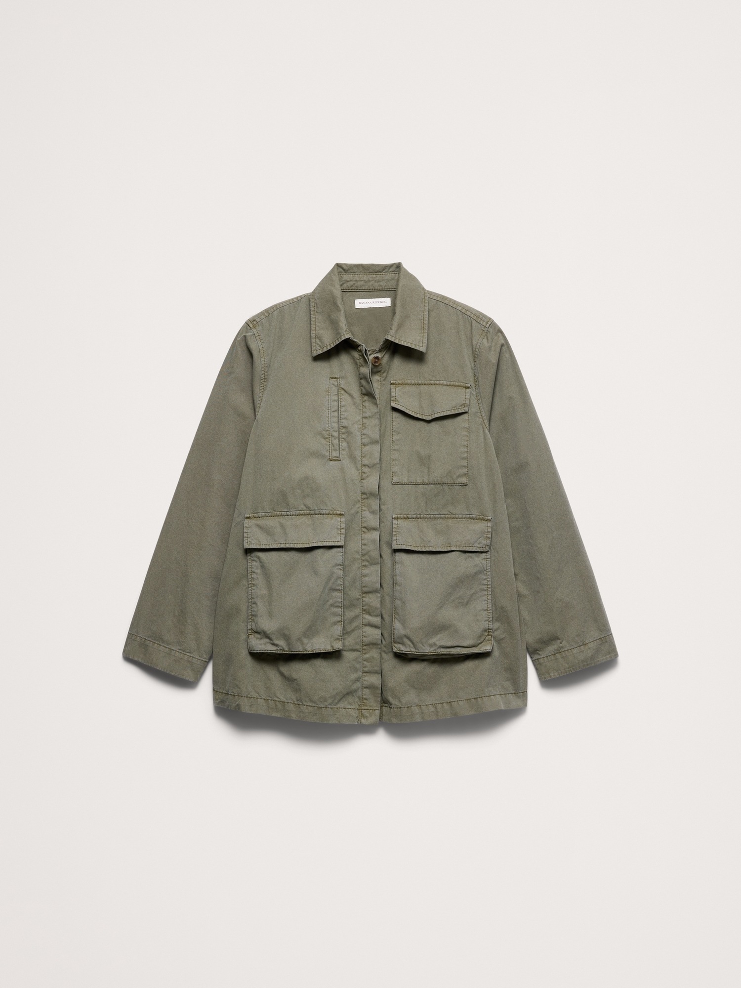Cotton Twill Shirt Jacket