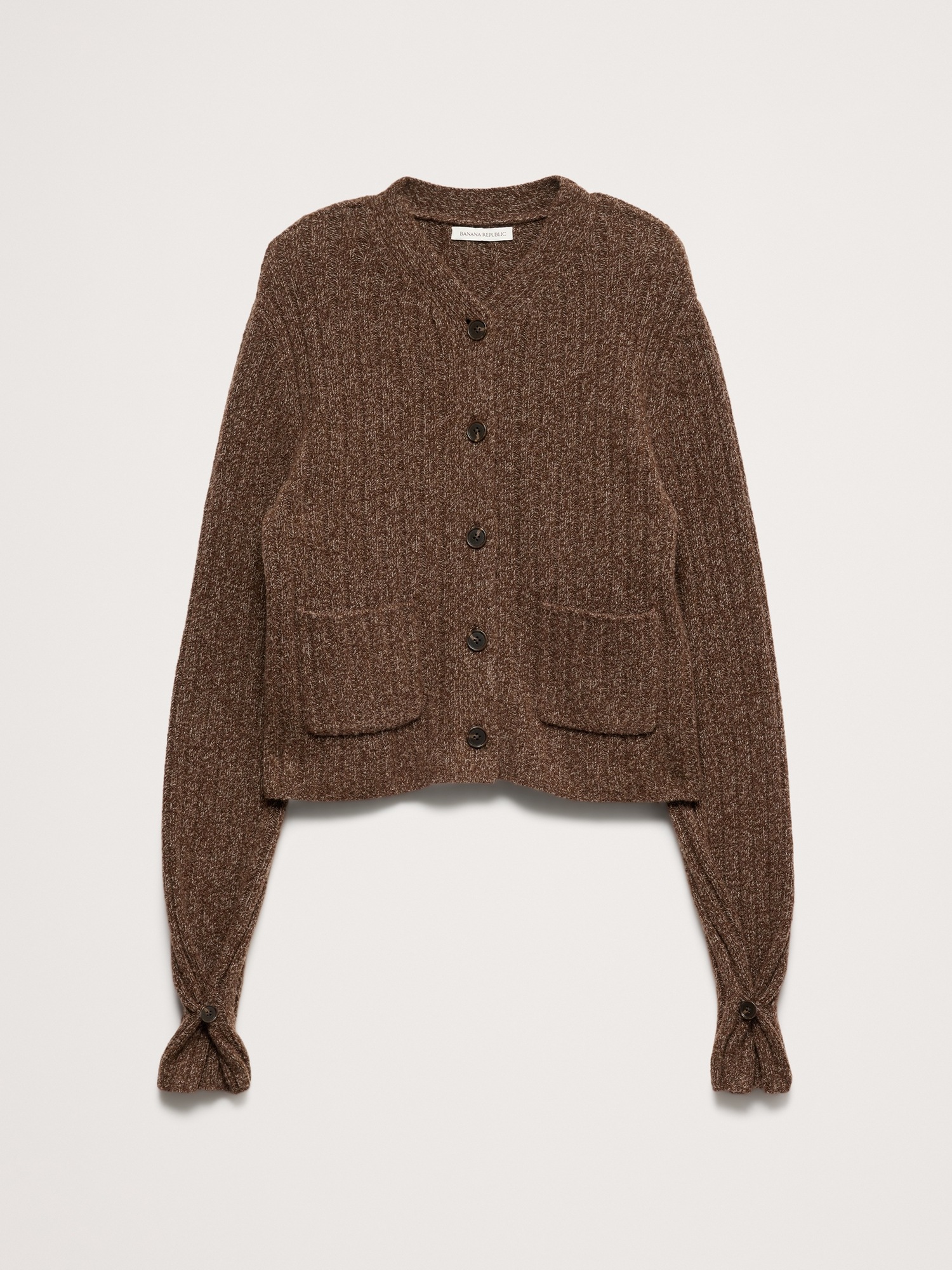 Женский кардиган Banana Republic Oversized Bouclé Cardigan, цвет: Земляной коричневый — фото 2