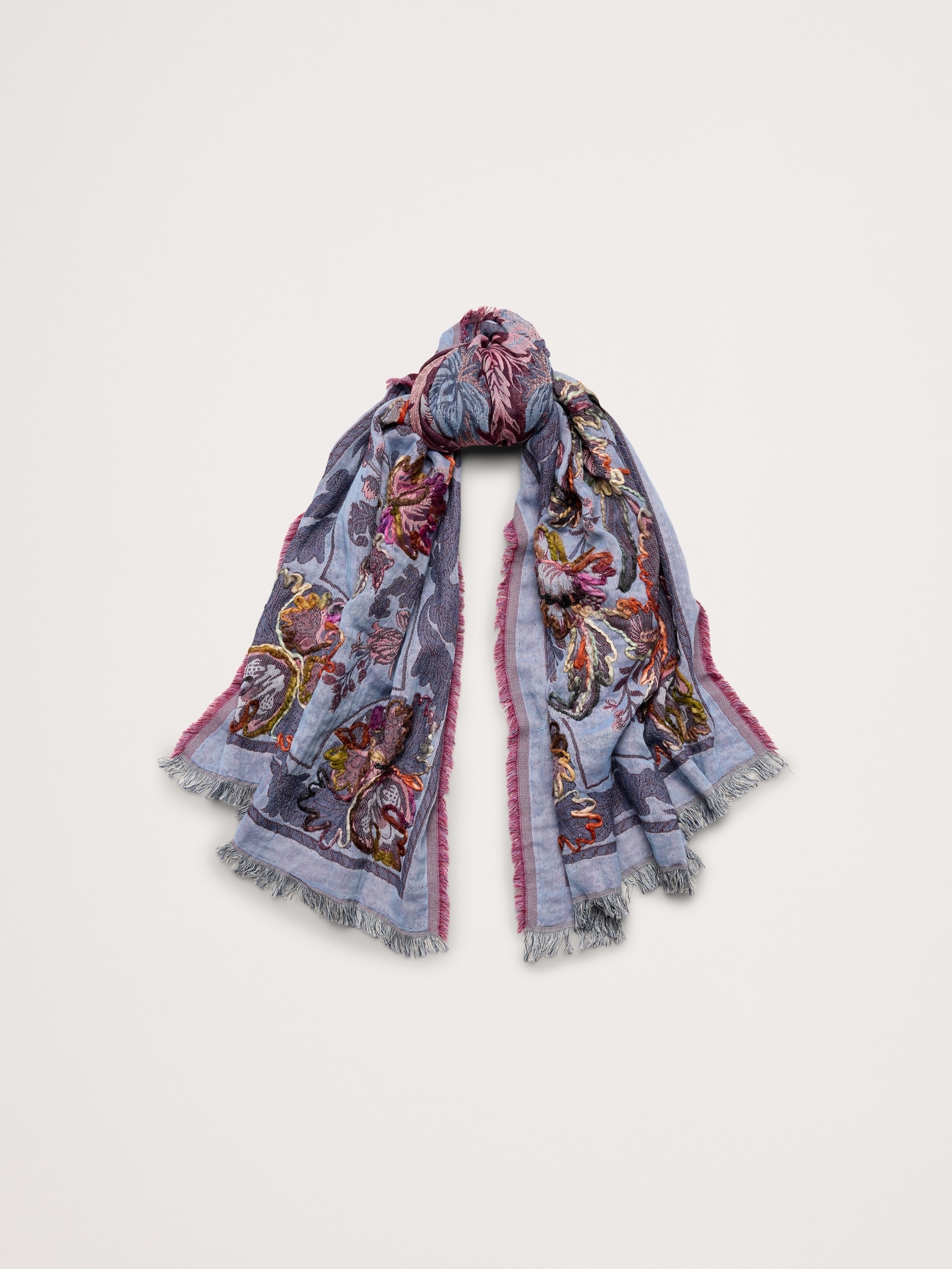 Image number 1 showing, Long Embroidered Scarf by Vismaya