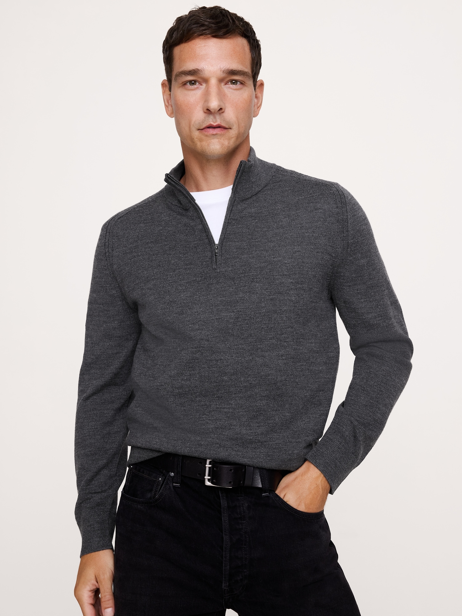 Merino Half-Zip Sweater - thumbnail 8