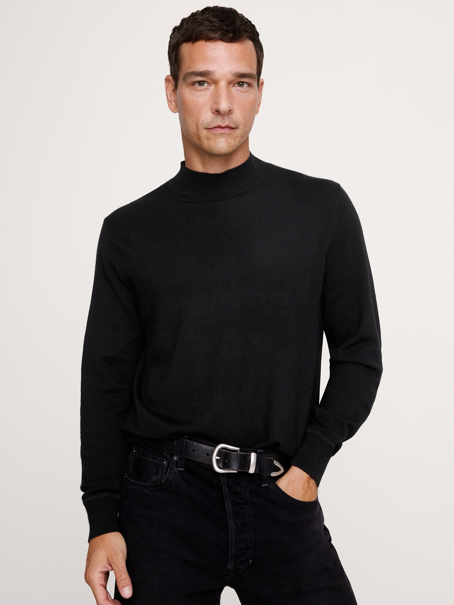 Merino Mock-Neck Sweater - thumbnail 3
