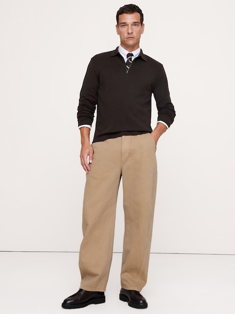Luxury-Touch Quarter-Zip Polo