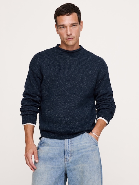 Cotton Roll-Neck Sweater