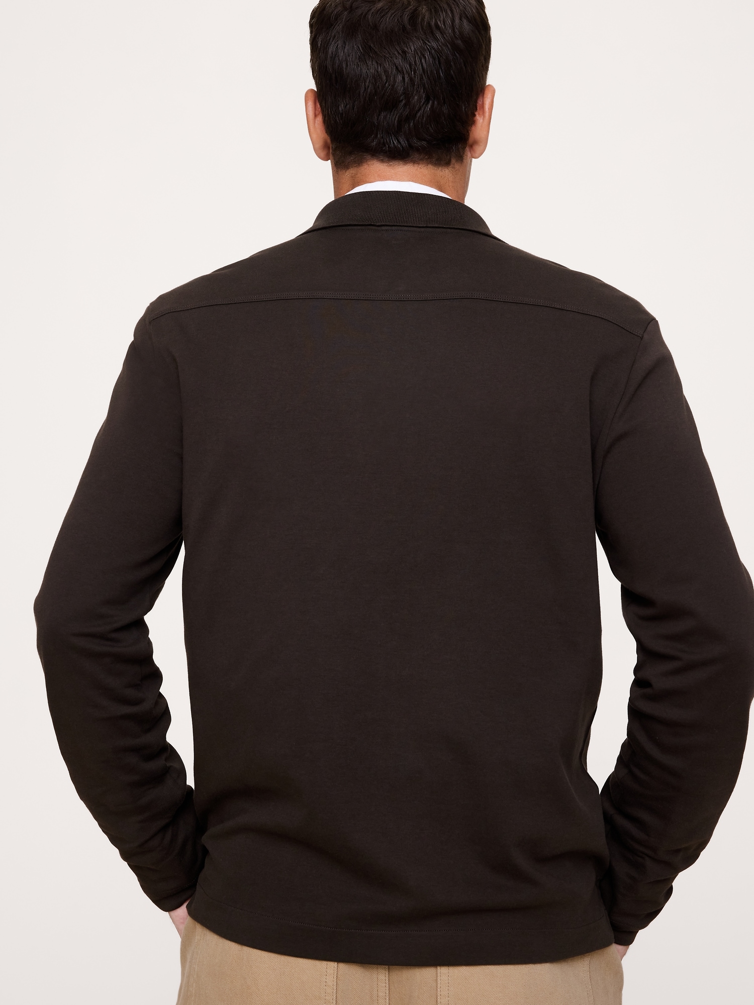 Luxury-Touch Quarter-Zip Polo - thumbnail 4