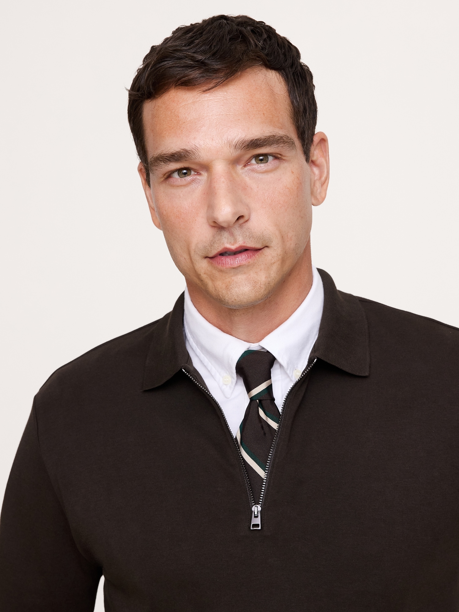 Luxury-Touch Quarter-Zip Polo - thumbnail 5