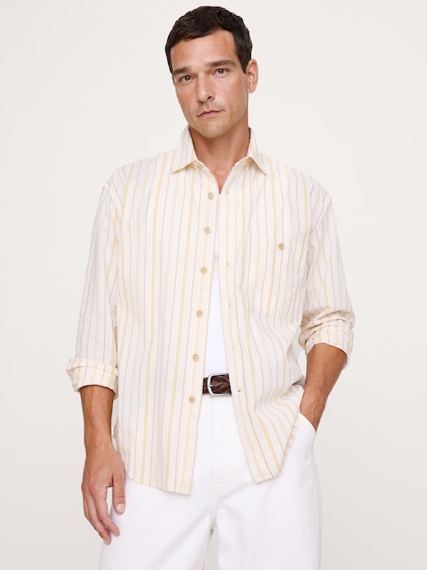 Relaxed-Fit Washed Cotton Poplin Shirt