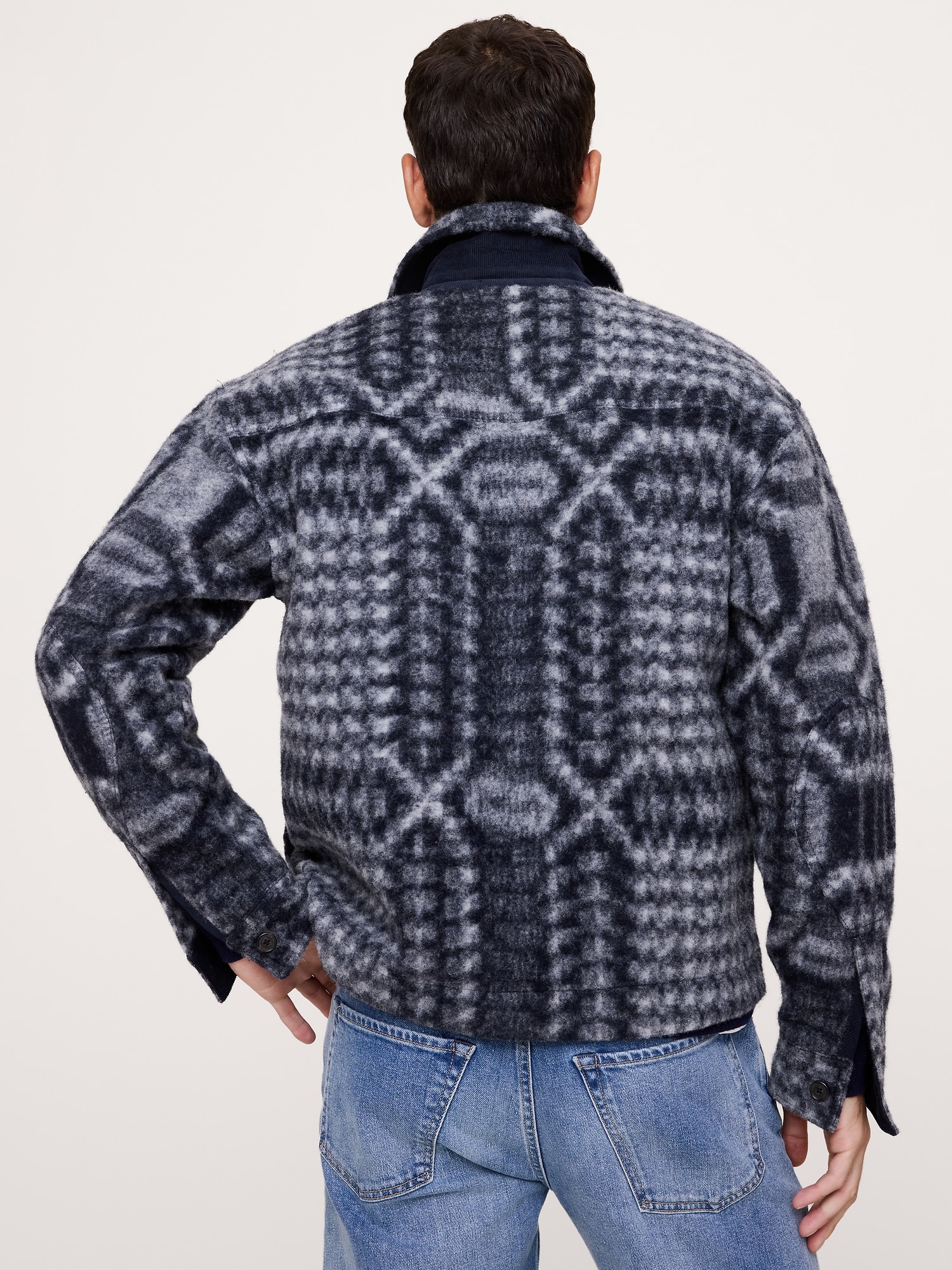 Boiled Wool-Blend Shirt Jacket - thumbnail 2