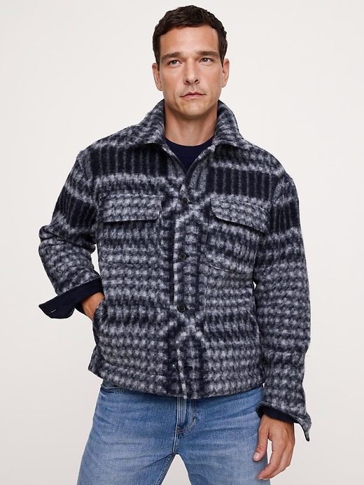 Boiled Wool-Blend Shirt Jacket | Banana Republic
