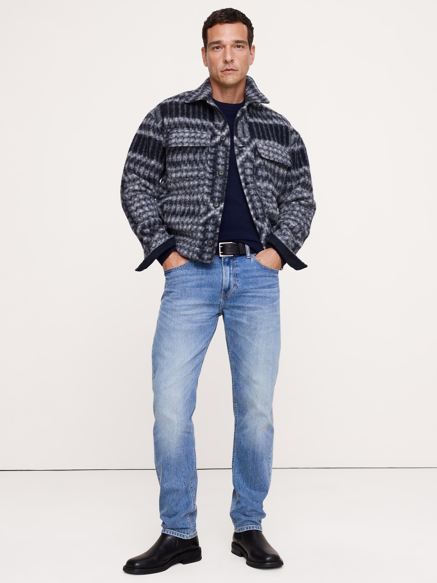Boiled Wool-Blend Shirt Jacket