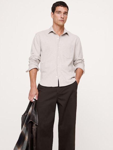 Luxury-Touch Button-Down Shirt