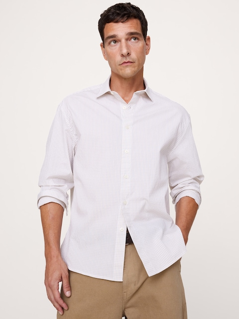 Relaxed-Fit Plaid Seersucker Shirt