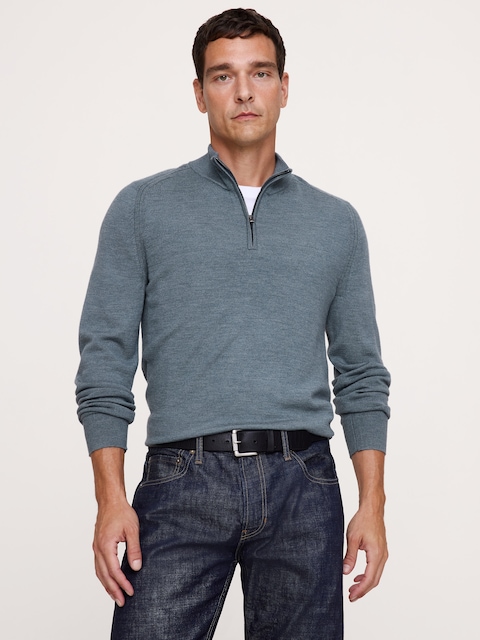 Merino Quarter-Zip Sweater