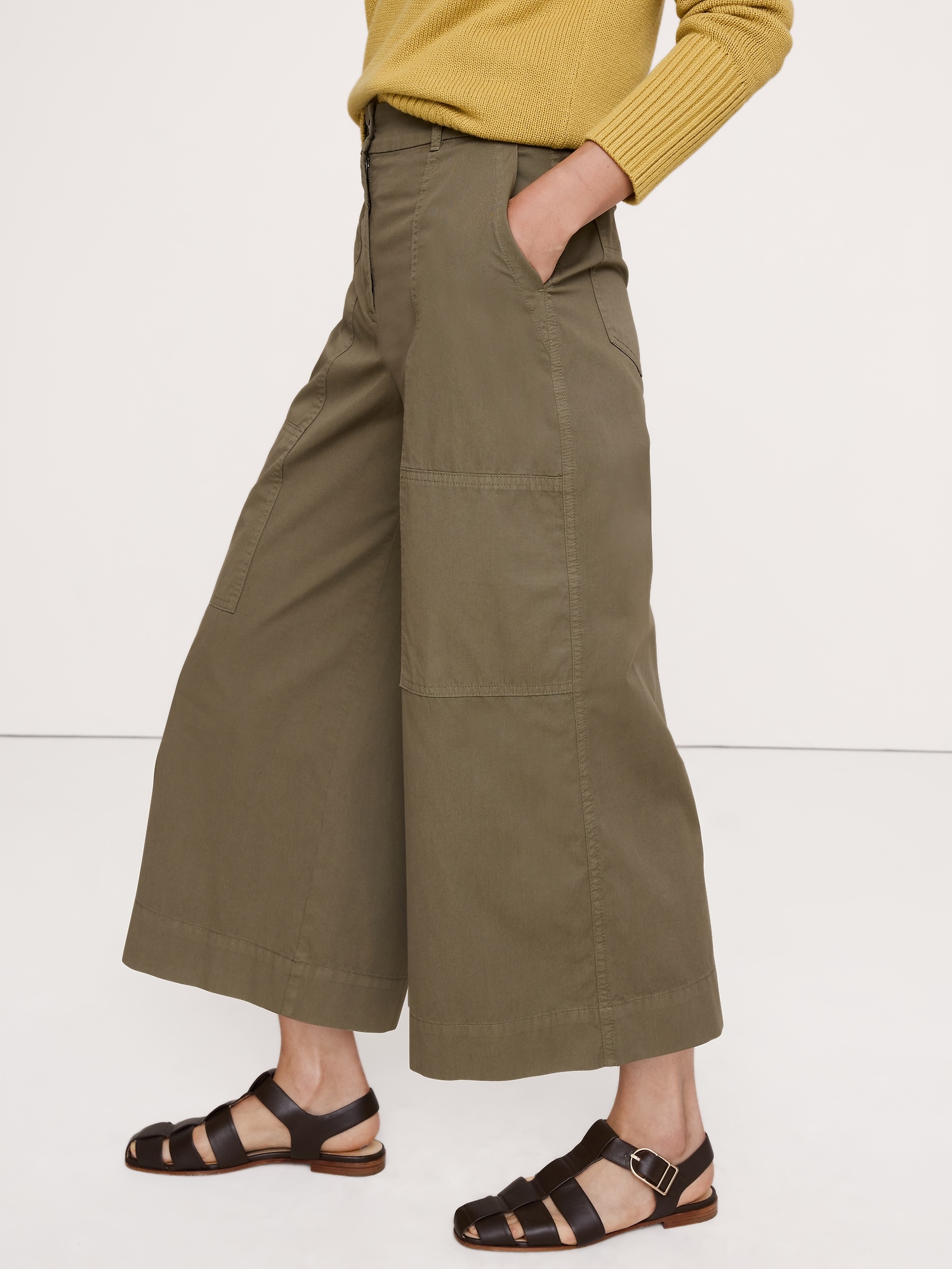 Image number 7 showing, Cotton Twill Culotte