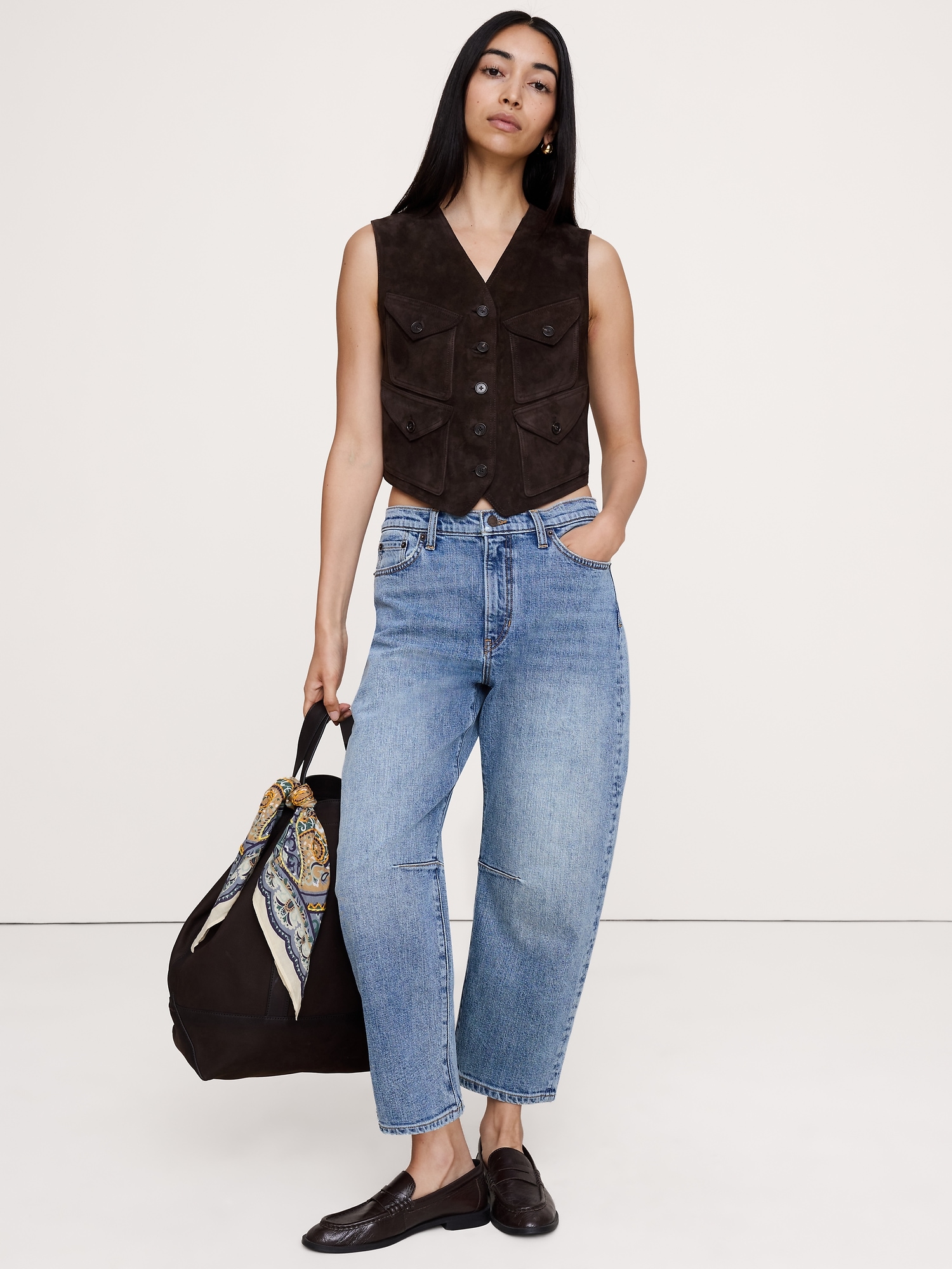 Suede Pocket Vest