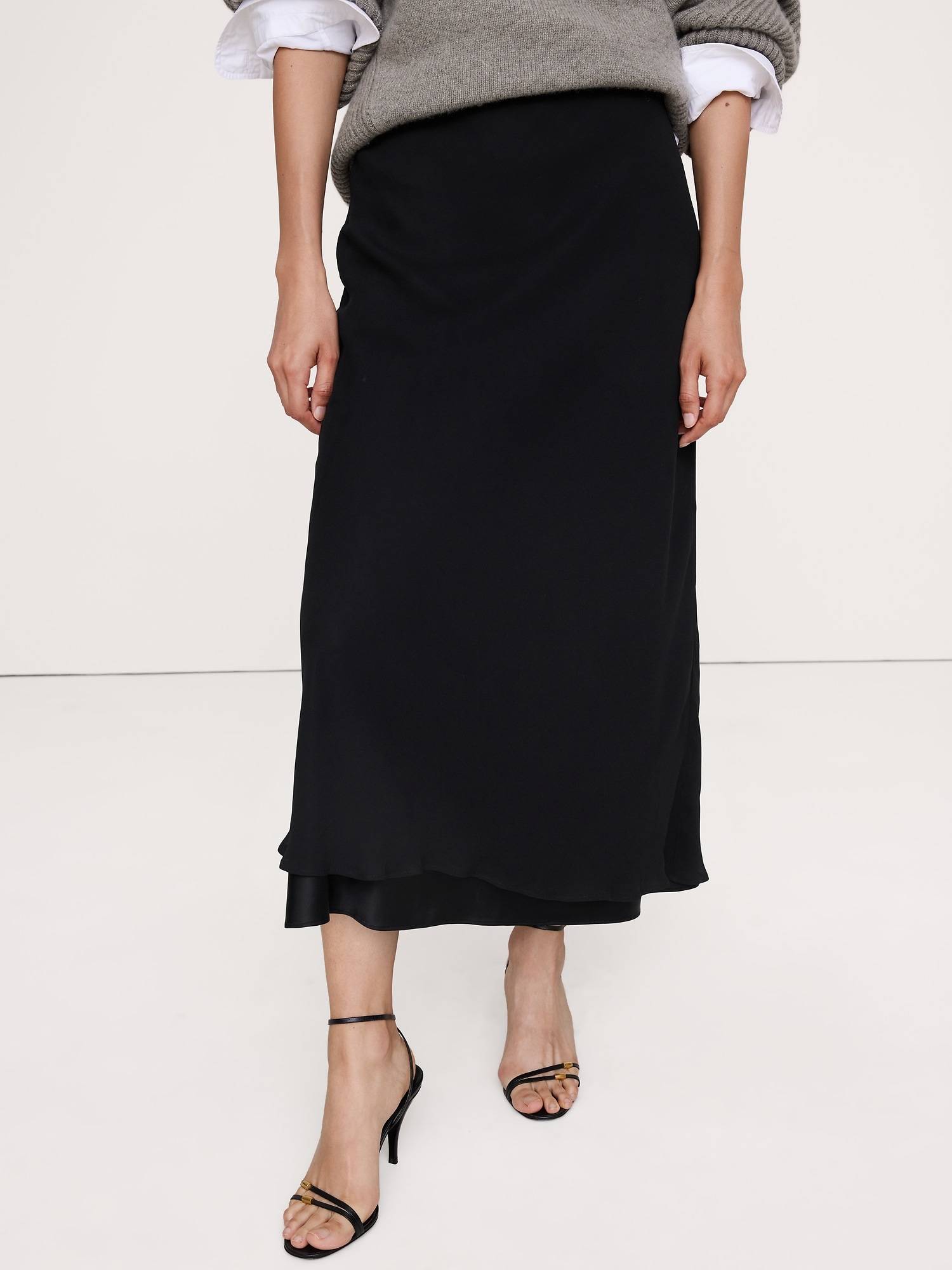 Image number 3 showing, Layered Georgette Maxi Skirt