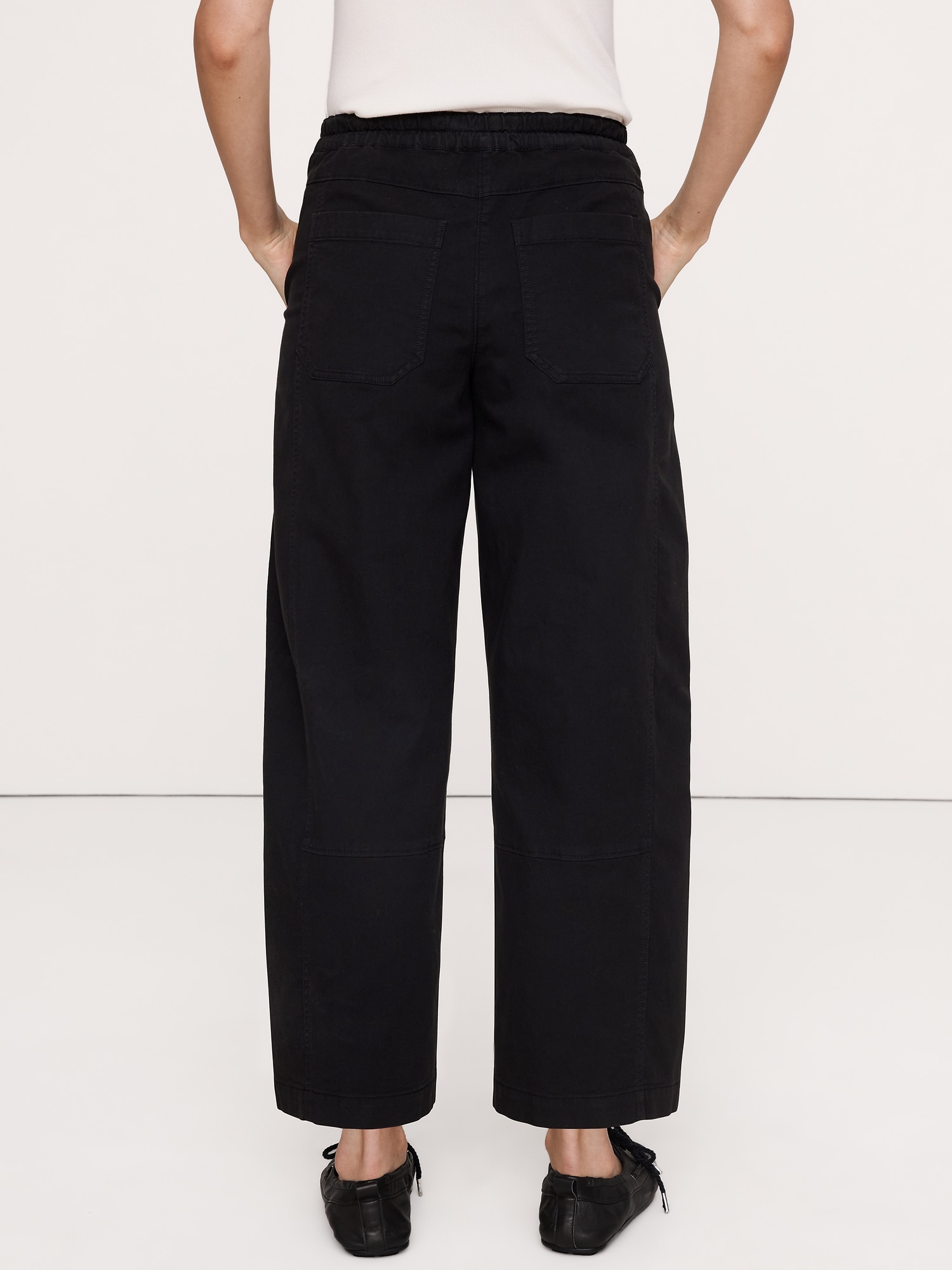 Image number 4 showing, Mid-Rise Relaxed Painter Pull-On Pant