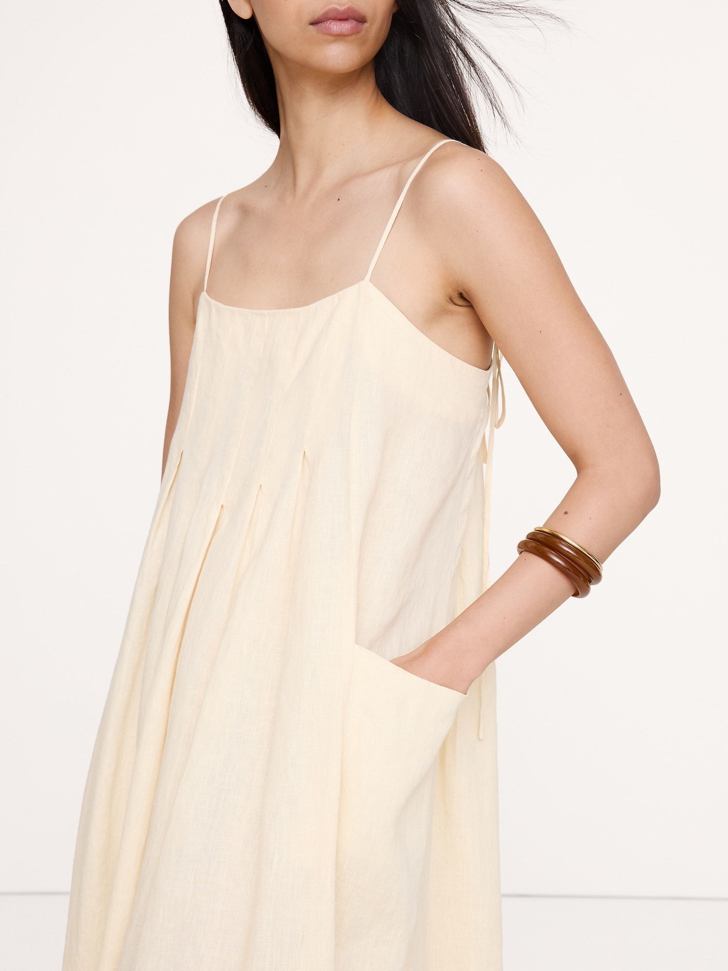 Image number 3 showing, Linen Trapeze Dress
