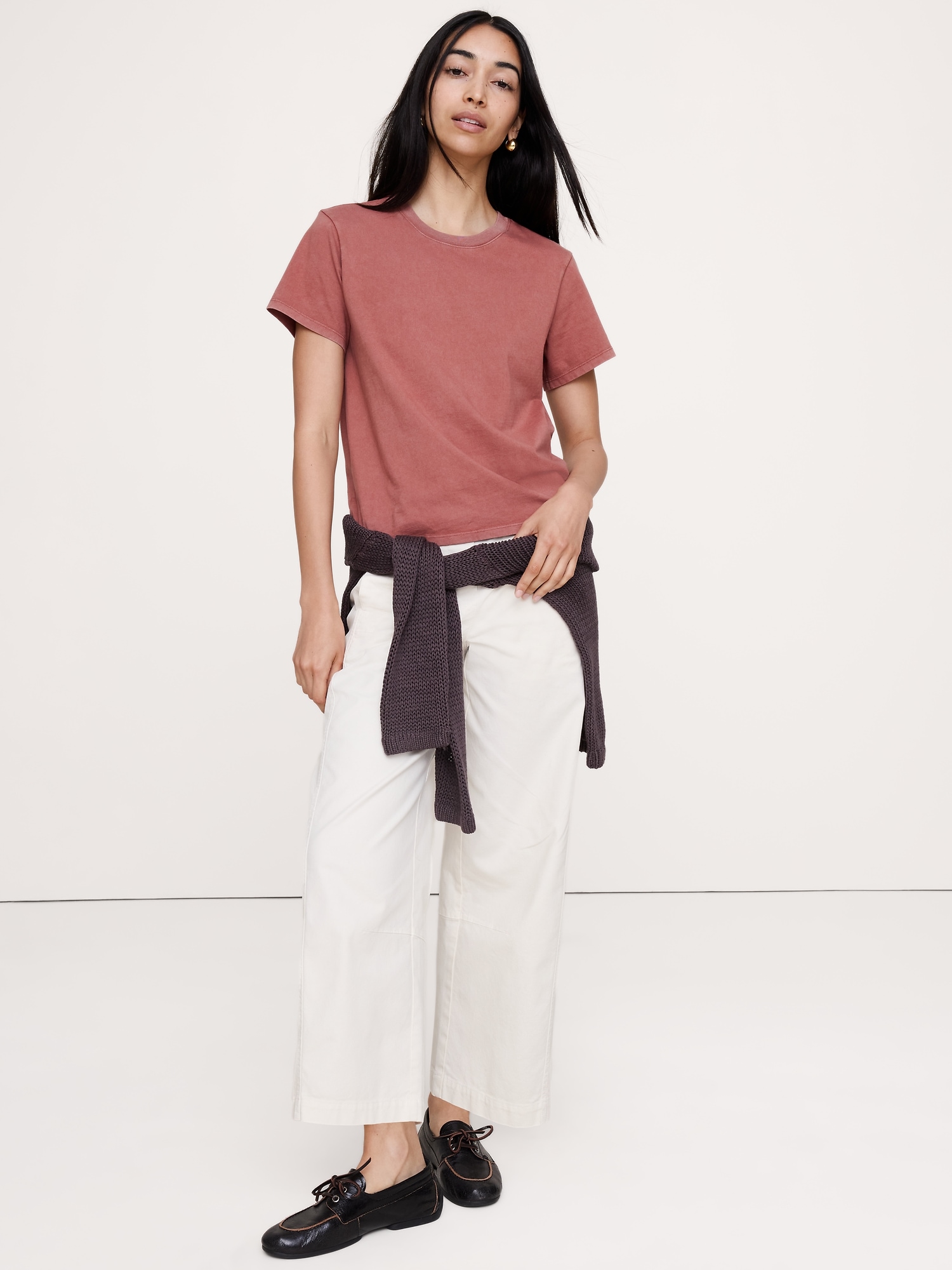 Image number 1 showing, Vintage Cotton Crew-Neck T-Shirt
