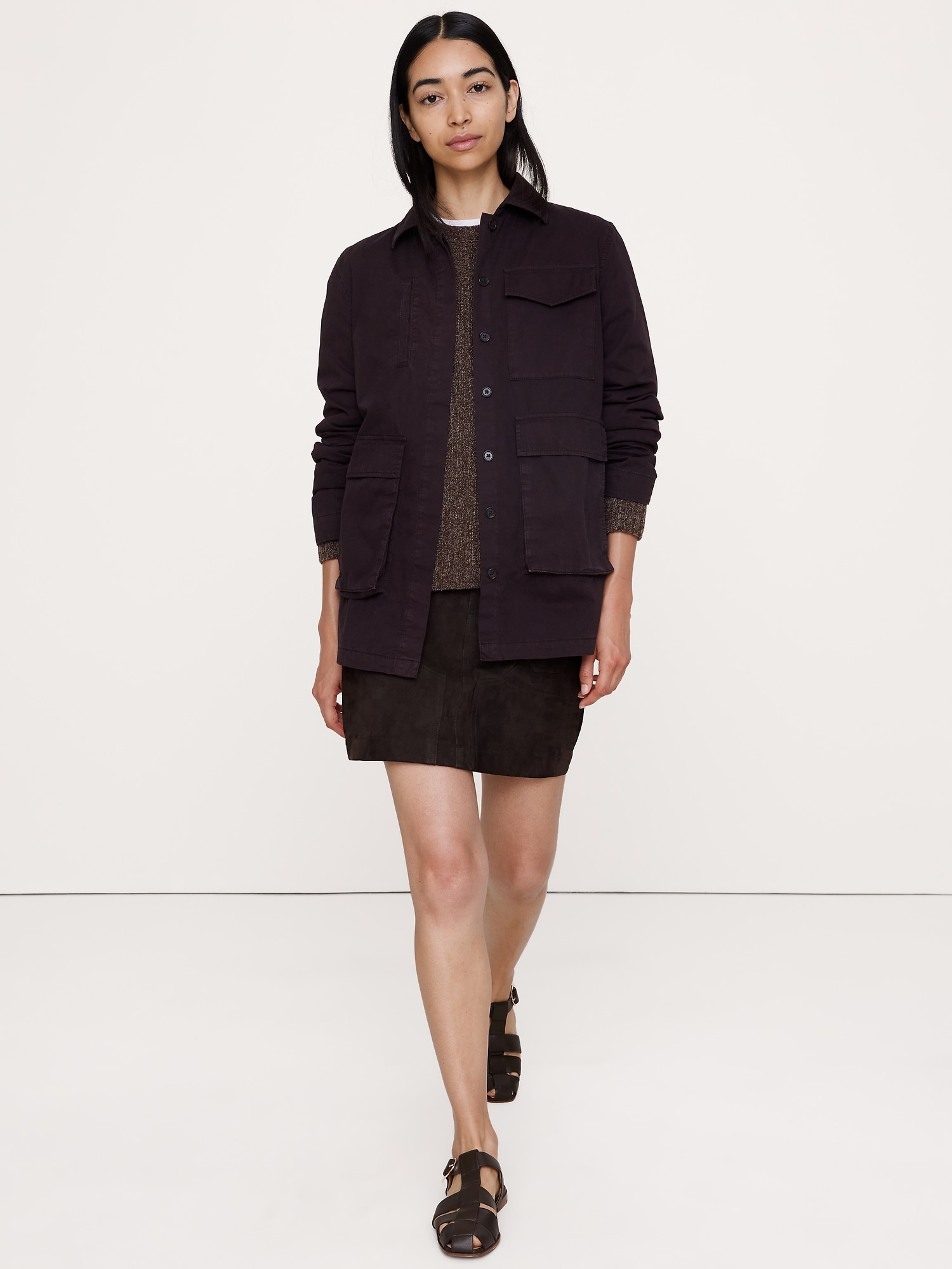 Image number 1 showing, Cotton Twill Shirt Jacket