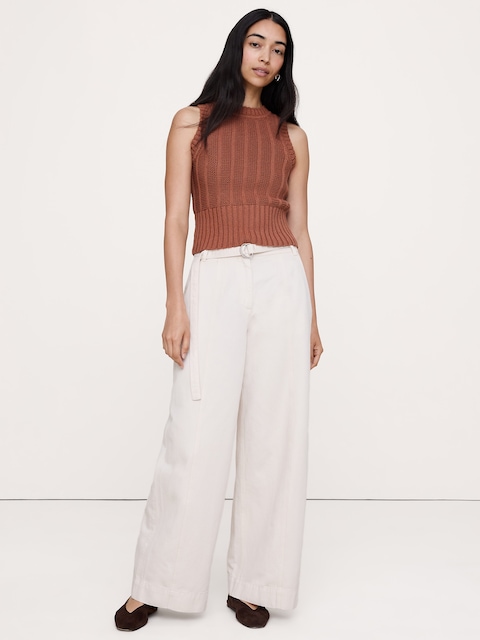 High-Rise Wide-Leg Utility Pant