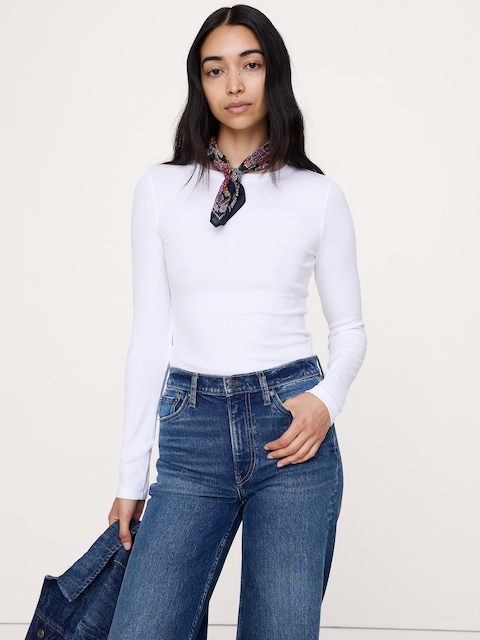 Ribbed Crew-Neck T-Shirt