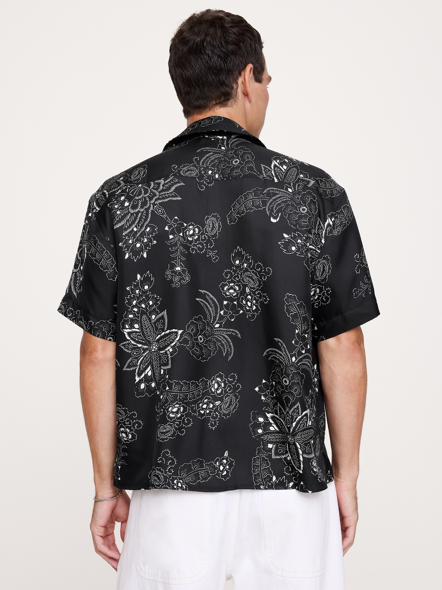 Image number 5 showing, Standard-Fit Silk Resort Shirt