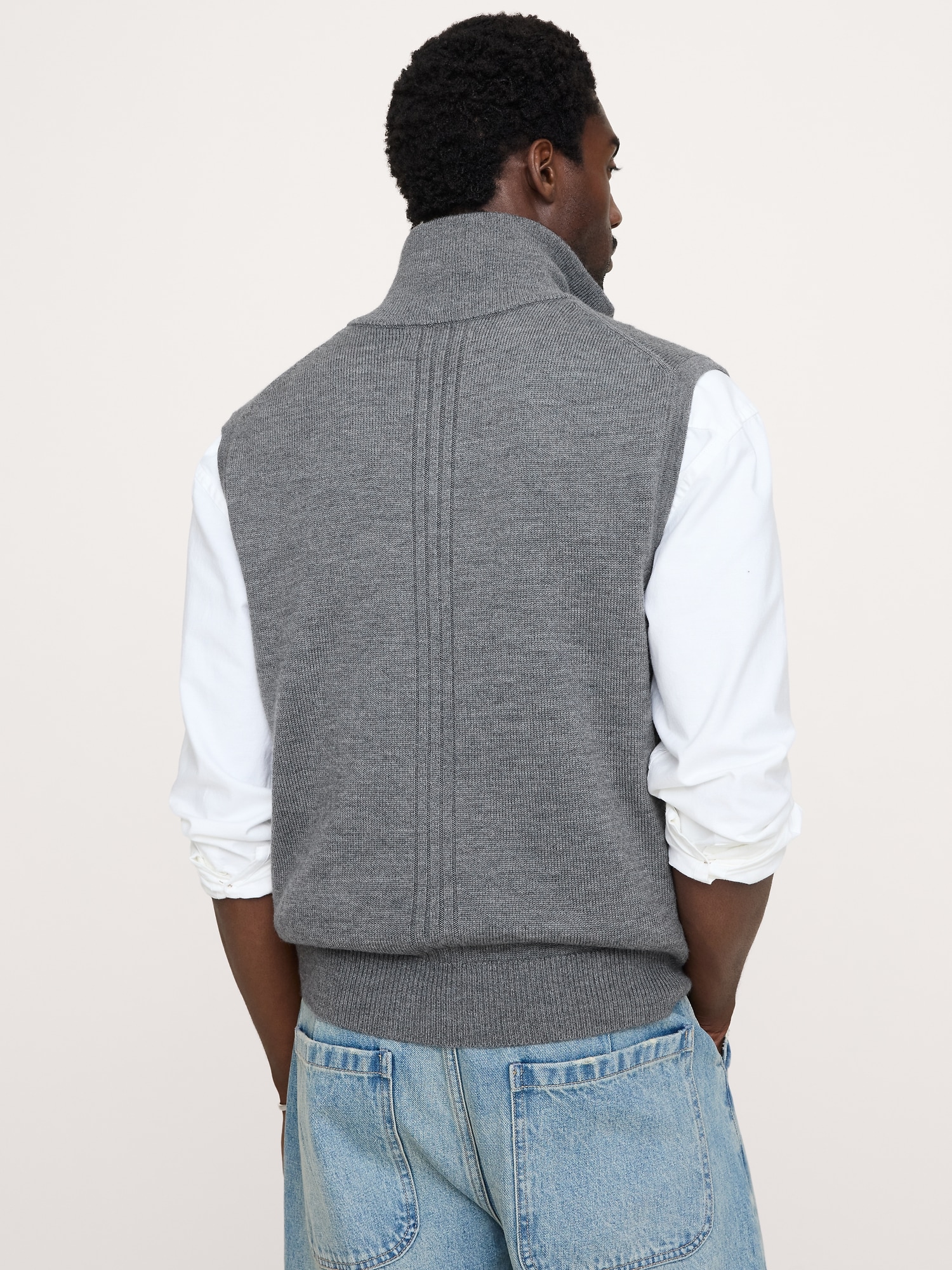 Merino Half-Zip Sweater Vest - thumbnail 2