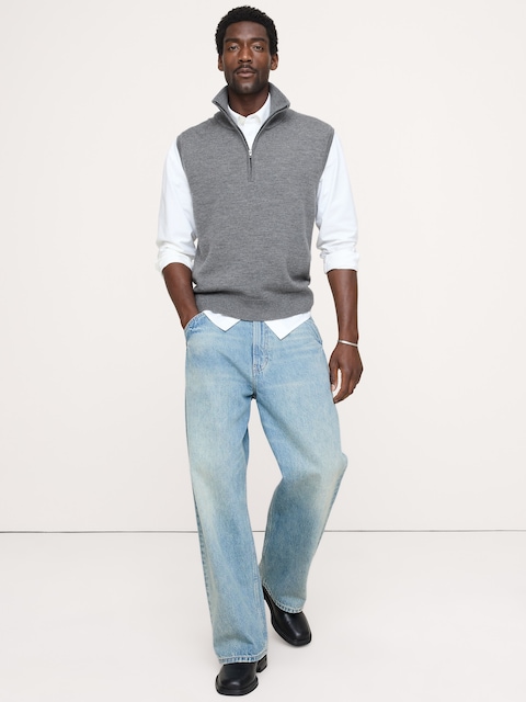 Merino Quarter-Zip Sweater Vest