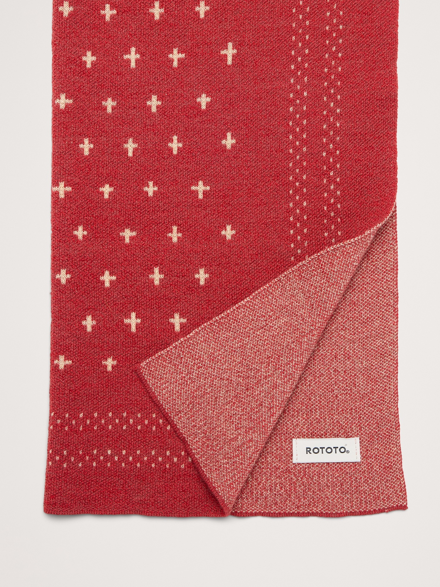 Женский шарф RoToTo Bandana, цвет: Красный — фото 3
