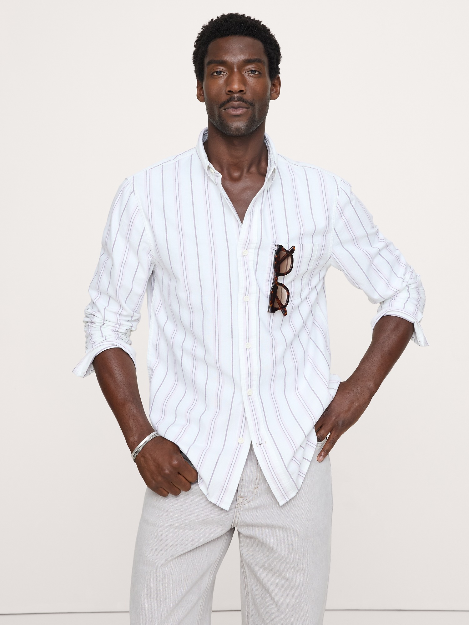 Image number 1 showing, Standard-Fit Cotton Oxford Shirt