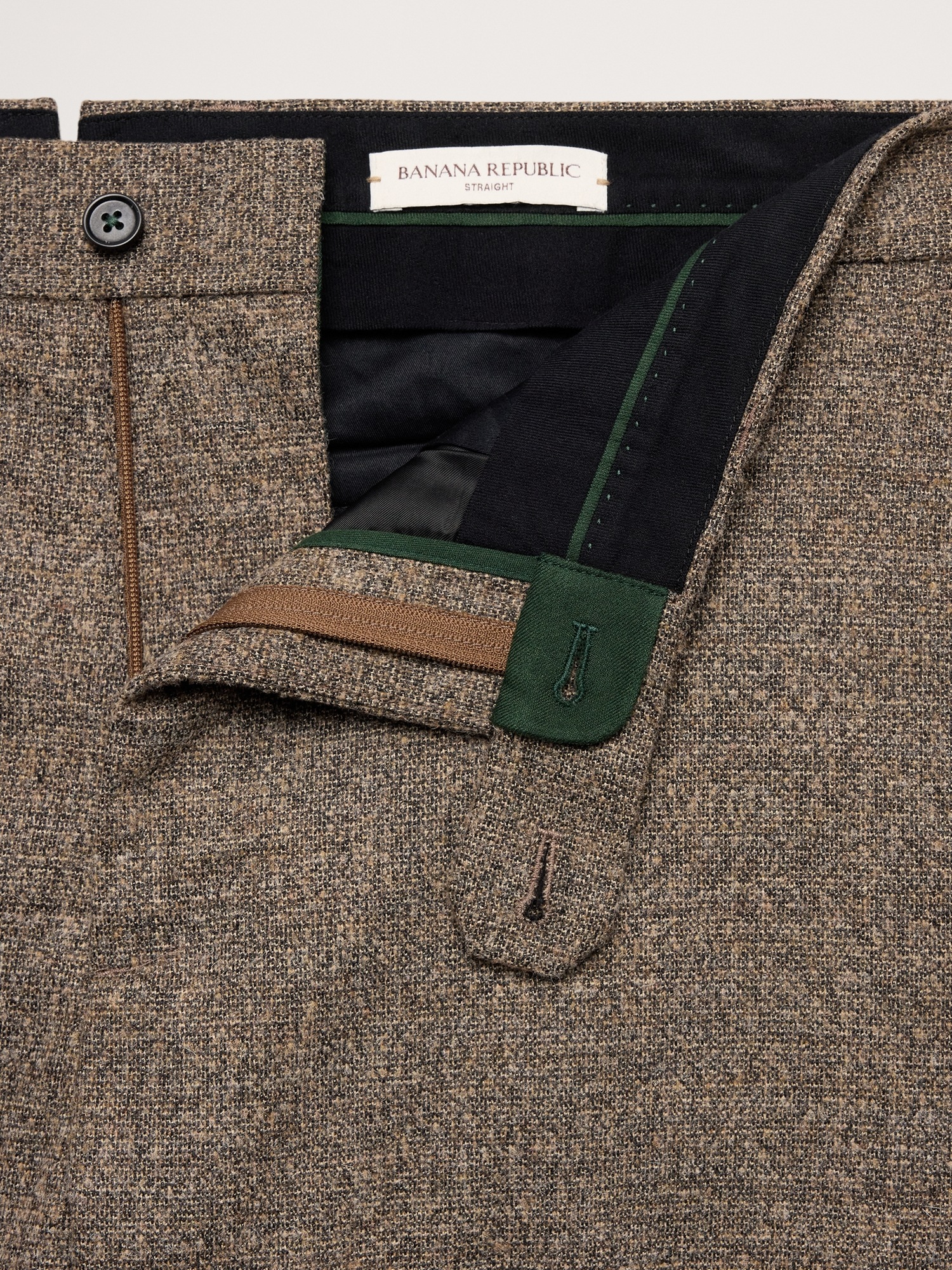 Мужские брюки Banana Republic Straight Flannel Suit Pant, цвет: Серо-коричневый — фото 6