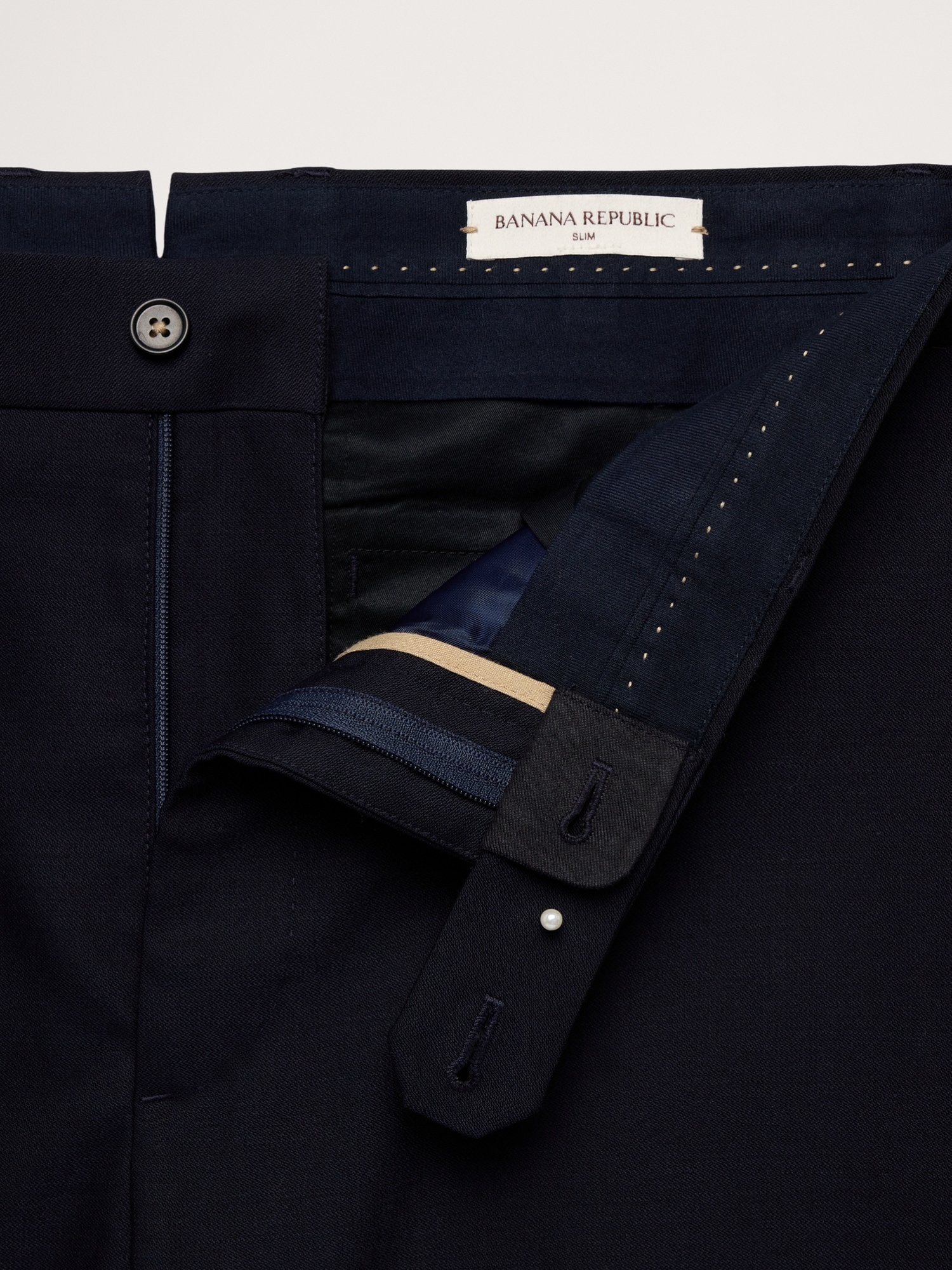 Tailored Slim Italian Barathea Suit Pant - thumbnail 6