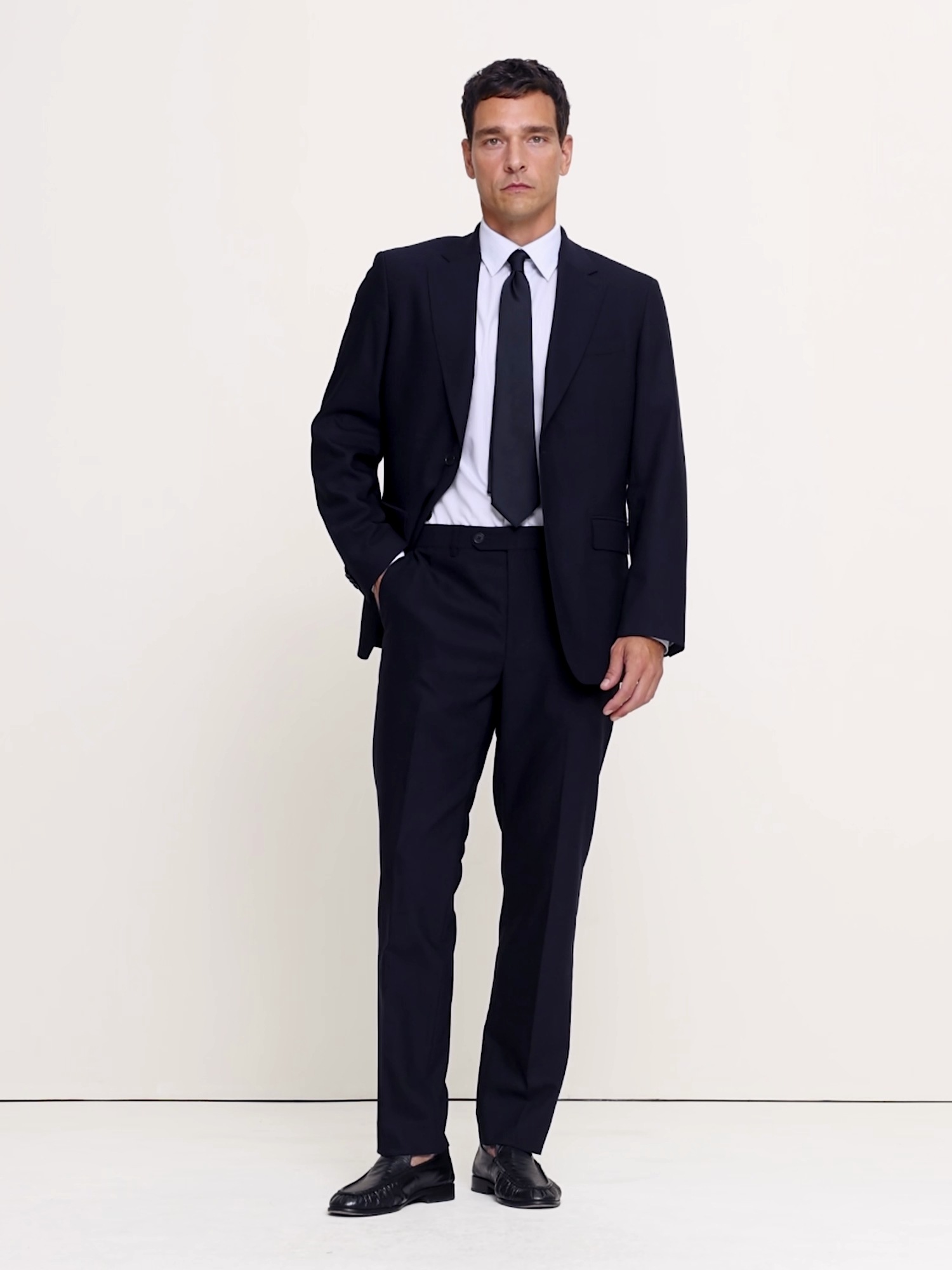 Tailored Slim Italian Barathea Suit Pant - thumbnail 8