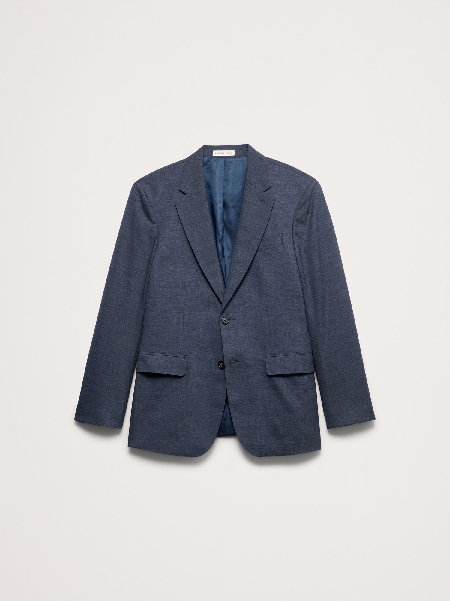 Мужской пиджак Banana Republic Tailored Slim Signature Stretch Italian Rustico Suit, цвет: Тёмный синий — фото 4