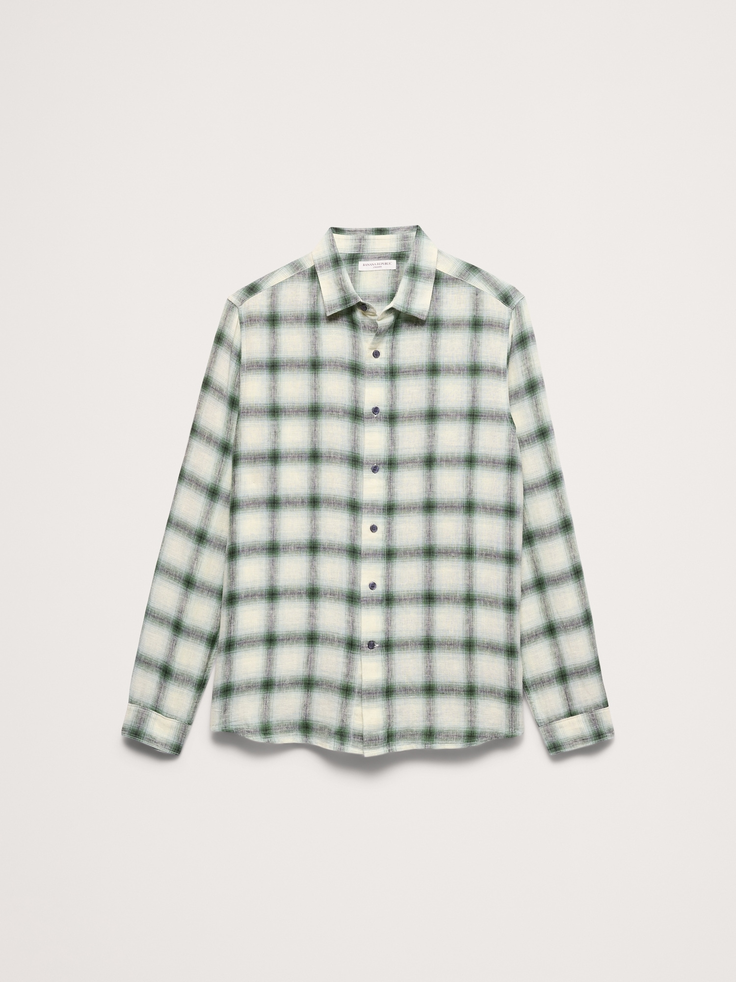 Image number 5 showing, Standard-Fit Plaid Linen-Cotton Shirt