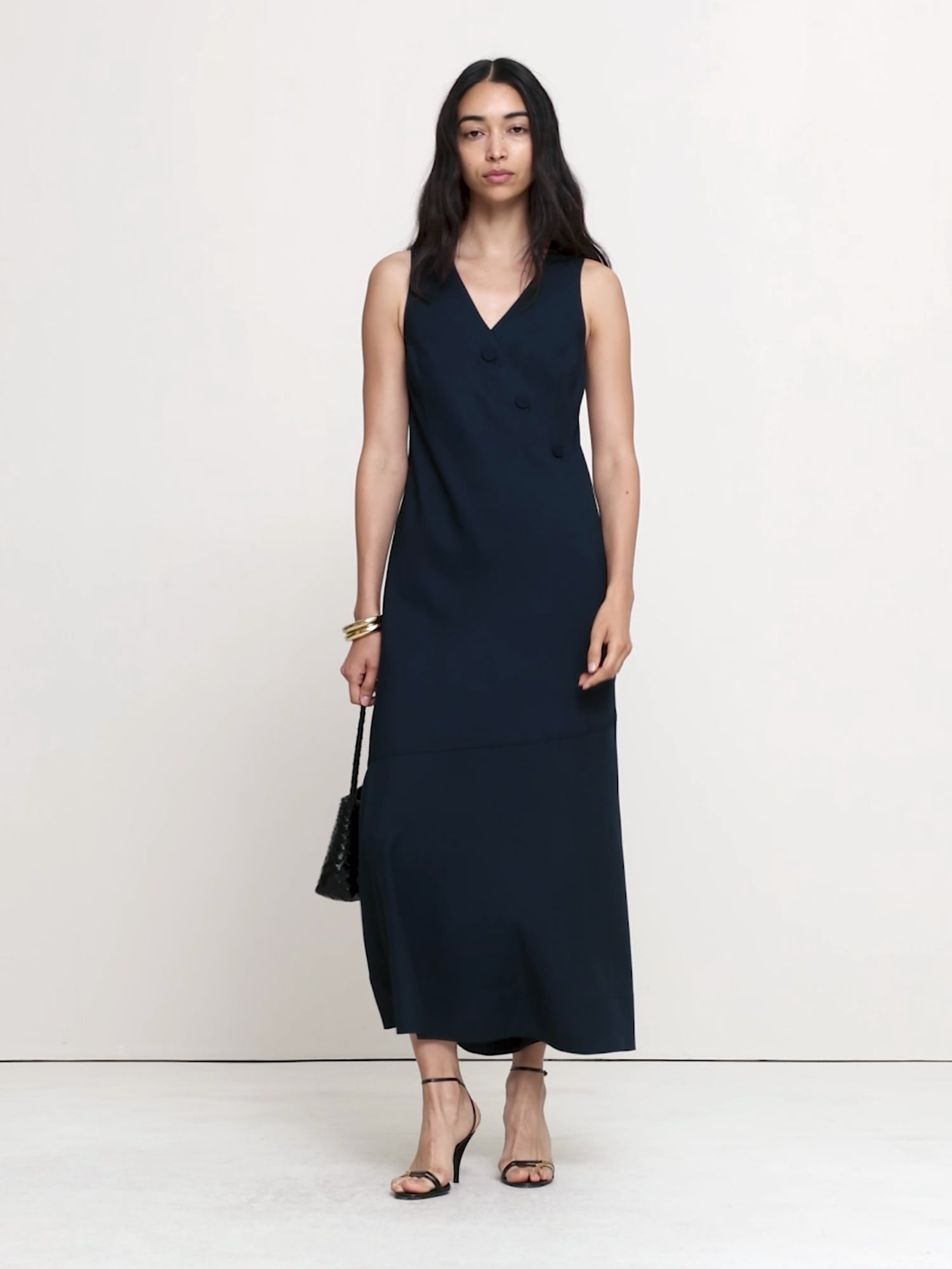 Viscose Buttoned Midi Dress - thumbnail 5
