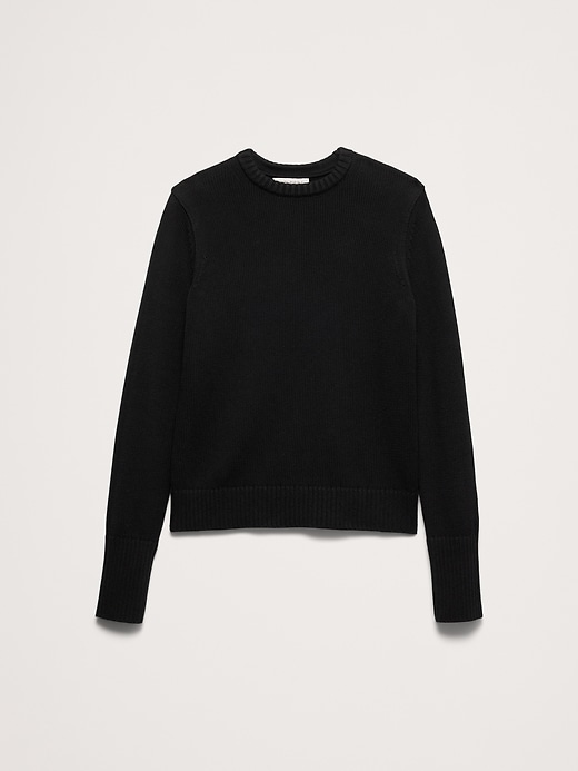 トップス BIOTOP BATONER SOFT SILK CREW NECK Larkspur Cotton-Silk Crew-Neck Sweater | Banana Republic