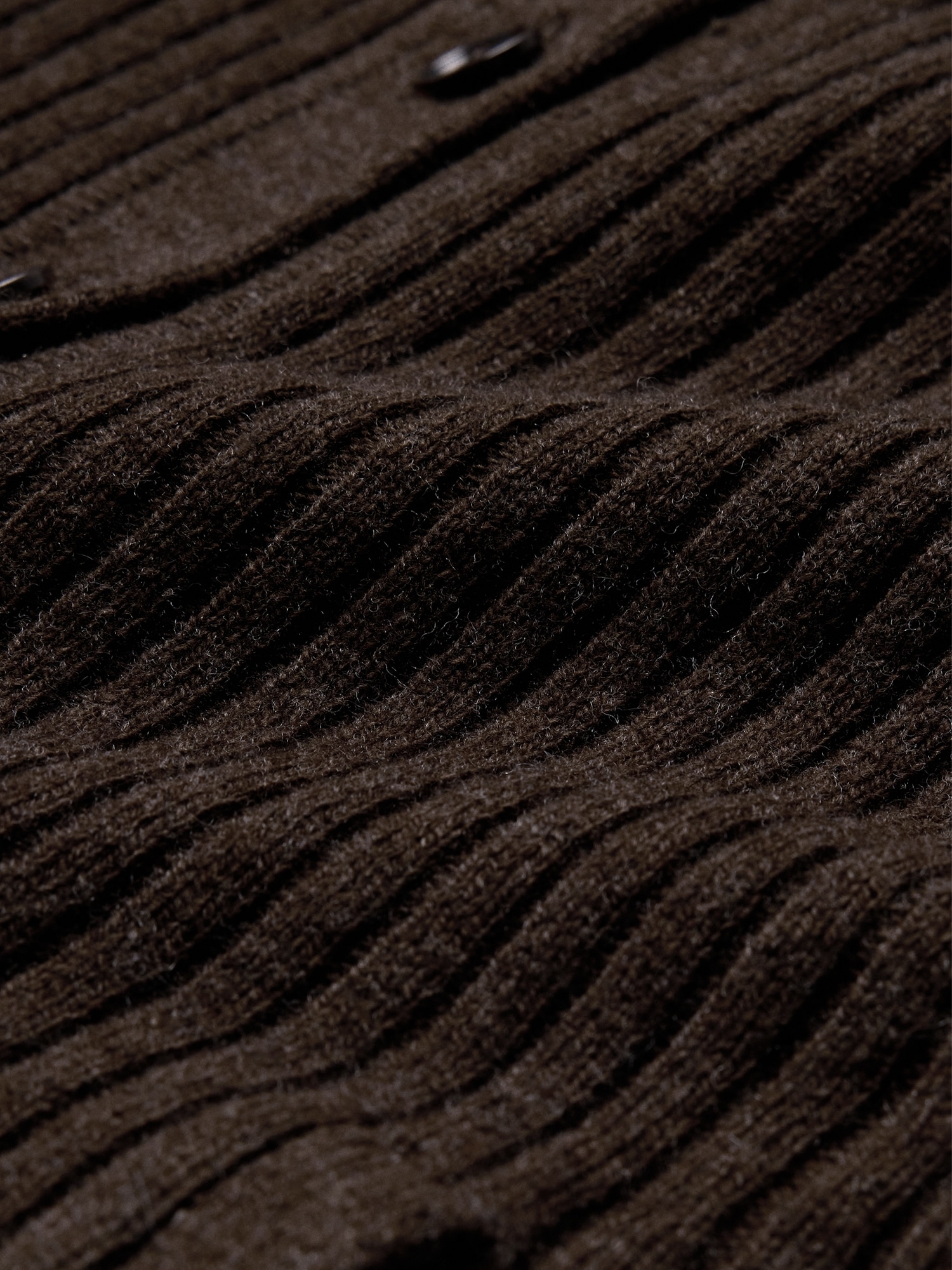 Merino-Cotton Mock Neck Cardigan - thumbnail 7