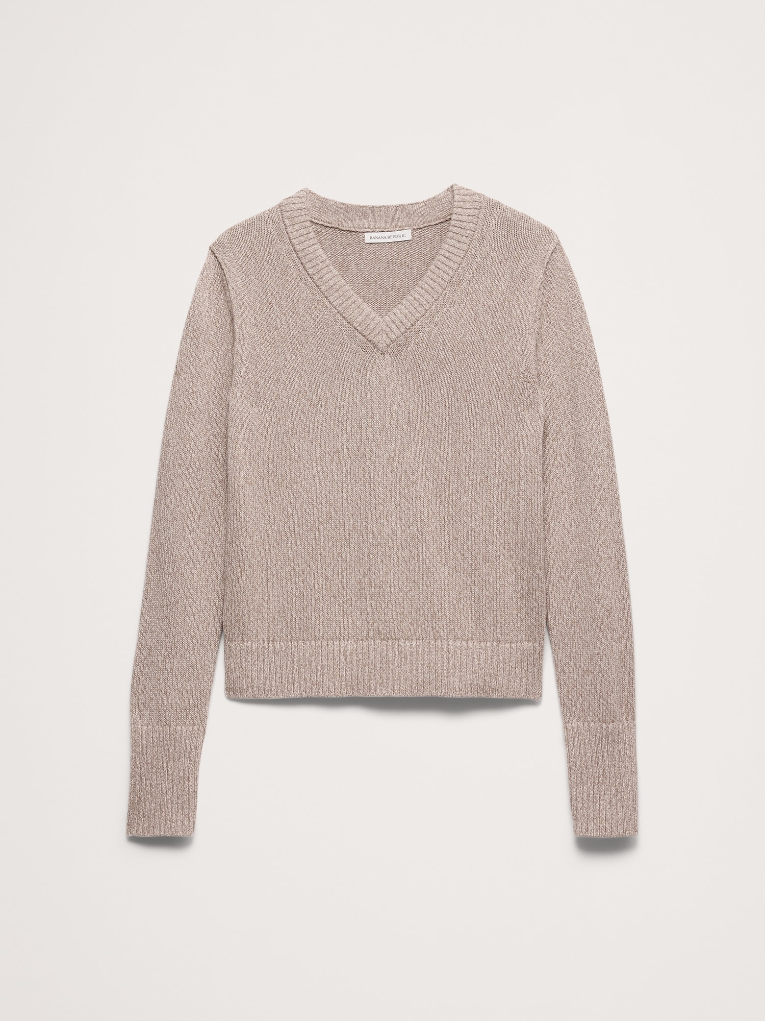 Larkspur Cotton-Silk V-Neck Sweater - thumbnail 2