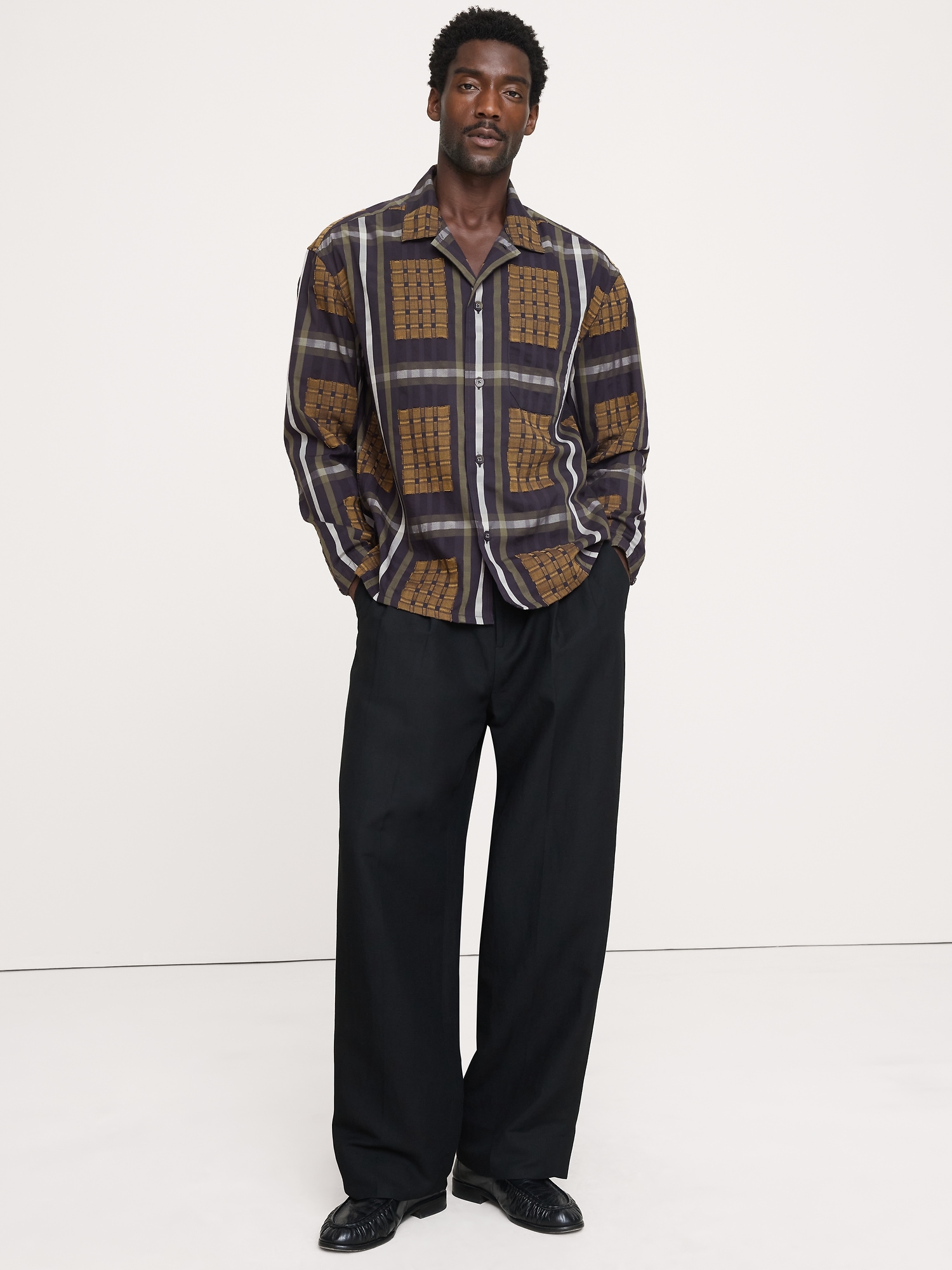 Relaxed-Fit Textured Cotton Shirt - thumbnail 3