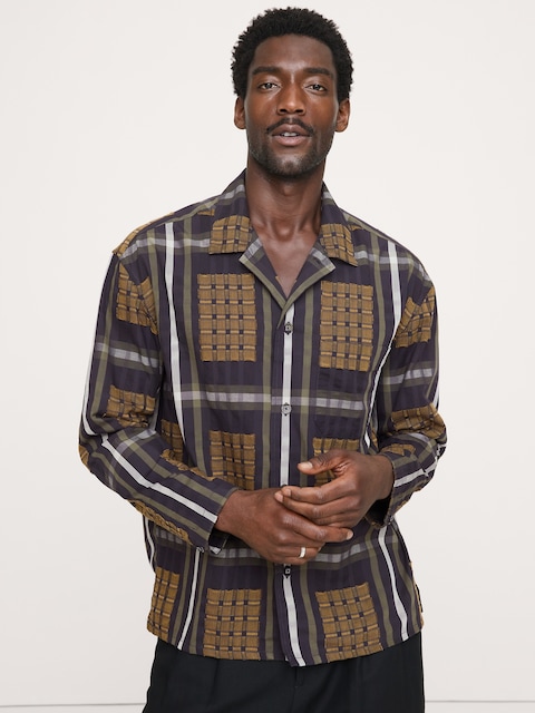 Relaxed-Fit Textured Cotton Shirt