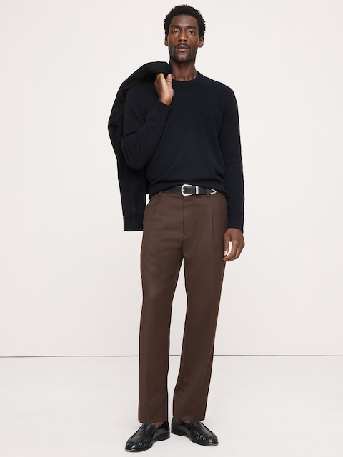 Classic Tapered Twill Dress Pant