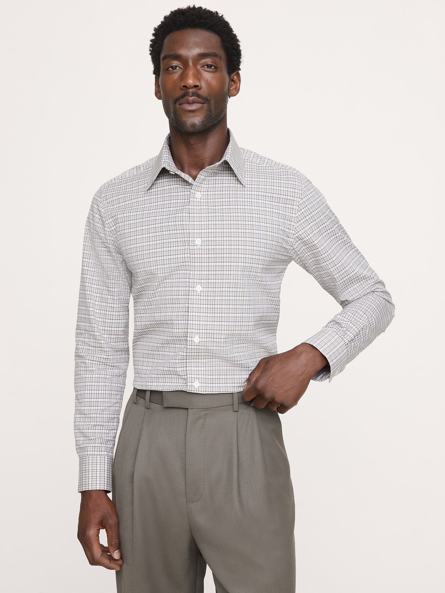 Image number 1 showing, Slim-Fit Wrinkle-Resistant Dress Shirt