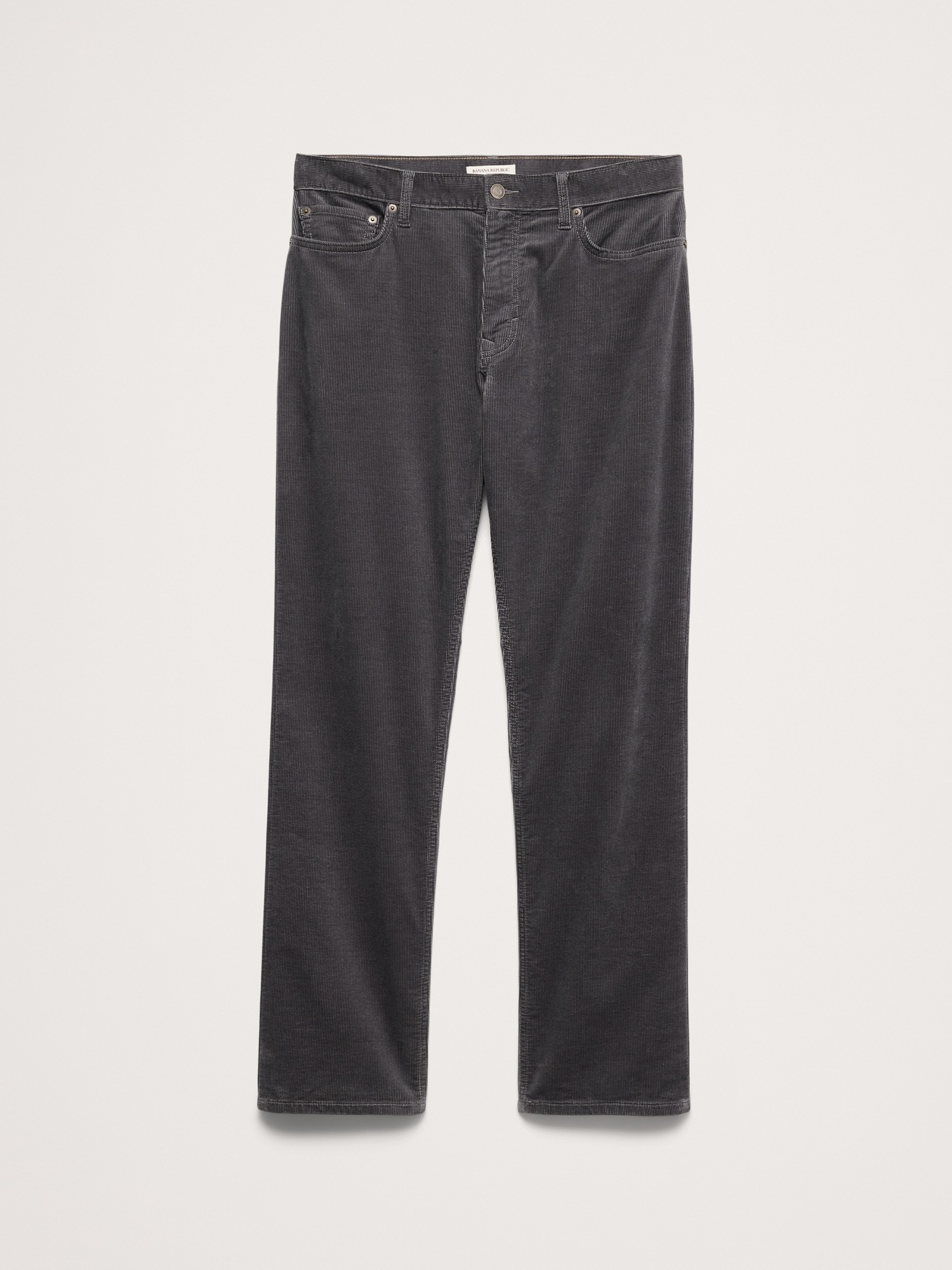 Мужские брюки Banana Republic Straight Corduroy Traveler Pant, цвет: Синий серый — фото 4