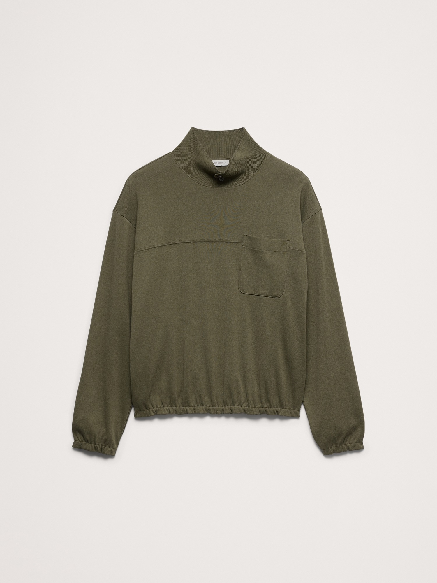 Cotton Mock-Neck Sweatshirt - thumbnail 4