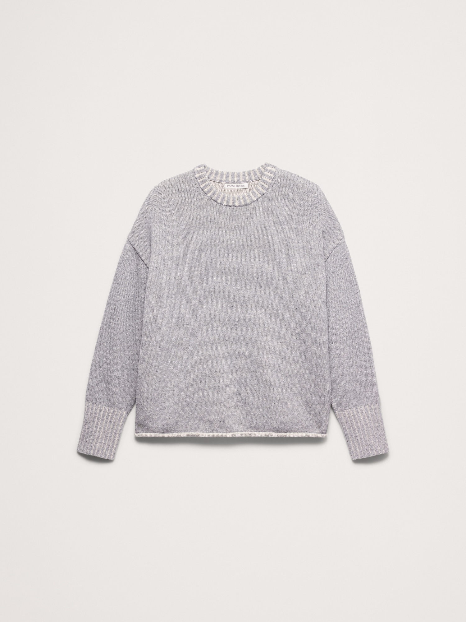 Oversized Merino-Cotton Crew-Neck Sweater - thumbnail 6