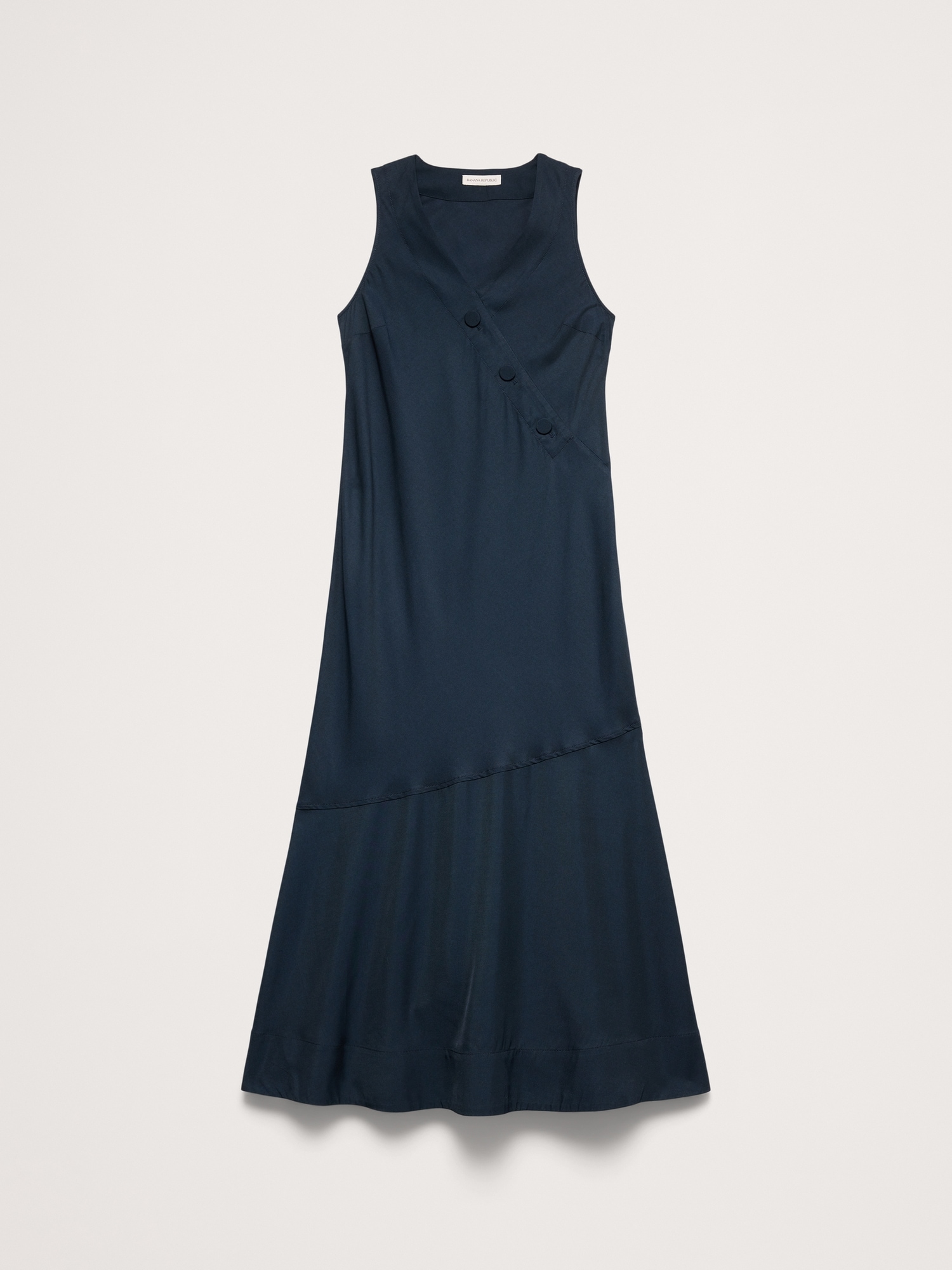 Image number 7 showing, Drapey Twill Buttoned Midi Dress