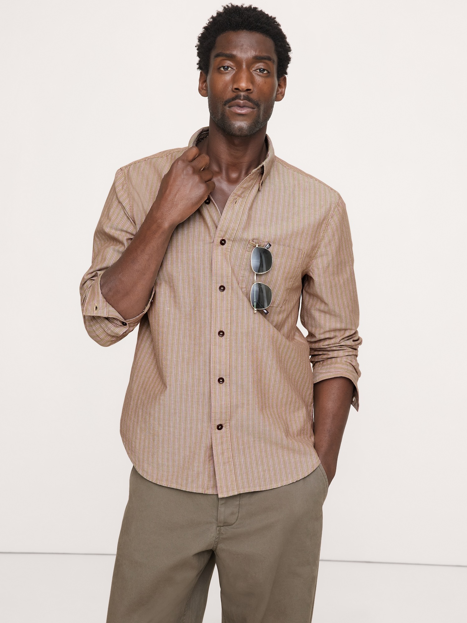 Image number 1 showing, Standard-Fit Cotton Oxford Shirt